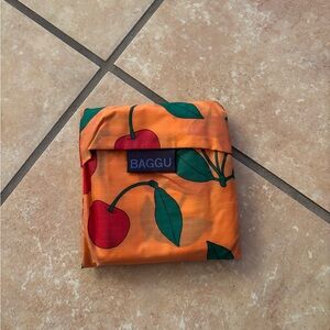 Baggu Cherry Print Tote in Orange and Red